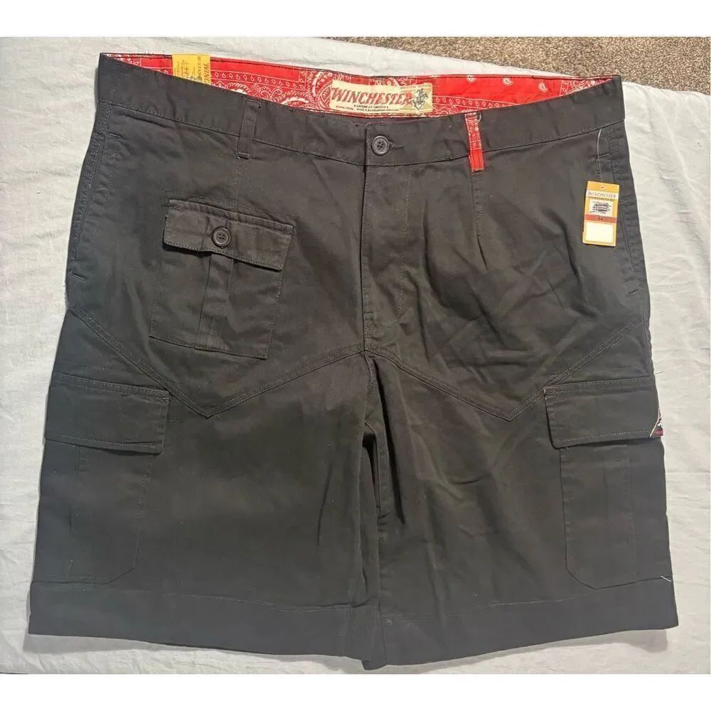 Remington Shorts Mens Size 44 Black Cargo Shorts New With Tags